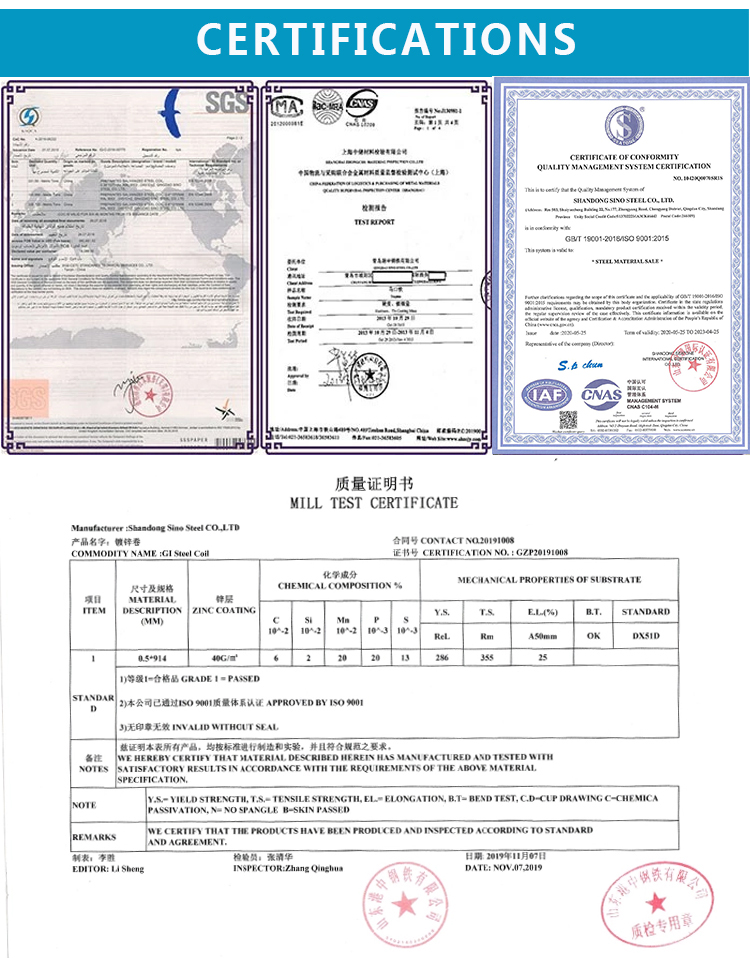 Hot Dipped Zinc Price Per KG Galvanized Steel Sheet GI For Sale