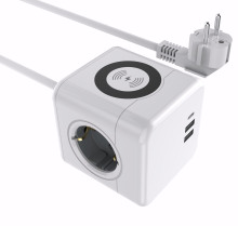 Multifunctional Mobile Phone Wireless Charger Socket with USB Charging Extension for Home