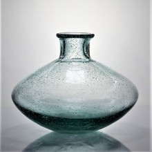 Vase en verre recyclé avec vase à cristal à bulles