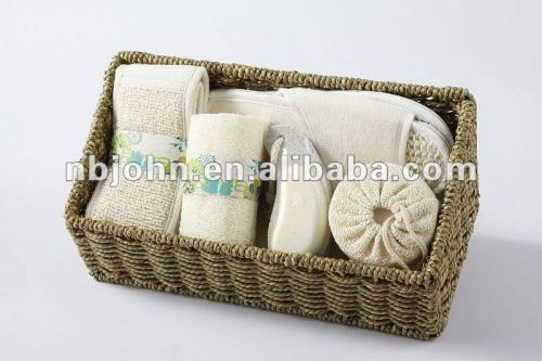 Seaweed basket bath set