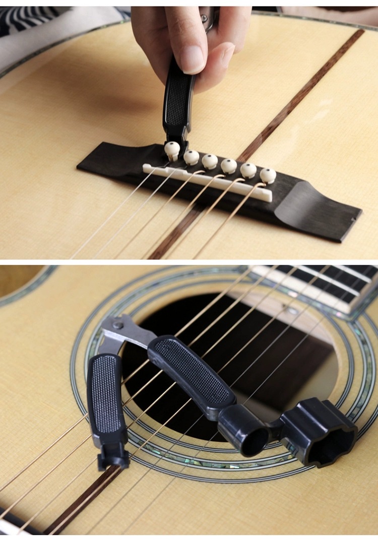 3 in 1 Guitar Peg String Winder + String Pin + String Cutter Guitar Tool Set Multifunction Guitar Accessories