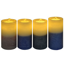 Bubbling Water Wick Led Pillar Candle Fountain