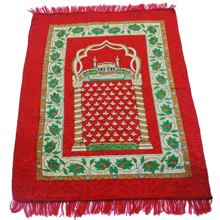 Wholesale Factory Direct Muslim Prayer Carpet Islamic Emboss Thick Sejadah Prayer Mat Embossed Nonslip Bottom Prayer