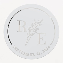 Clear gold sticker labels