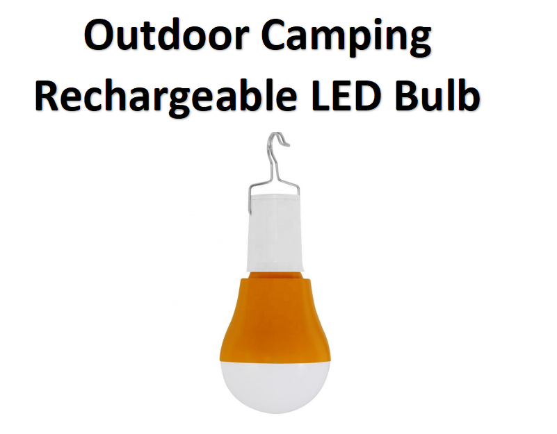 Lâmpada LED recarregável para acampamento ao ar livre