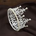 Fashion Full Round Pearl Pageant Crowns