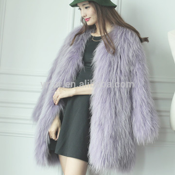 YR701 Genuine raccoon Hand knit Fur Garment Can Customize