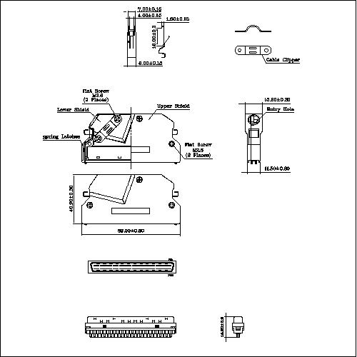 1.27mm Series Shielded Backshell Kits 100P An 1.27mm Series Shielded Backshell Kits 100P An
