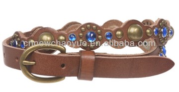 rhinestone cowhide western belts