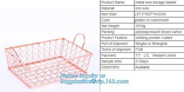 Decorative Metal Wire Organizer Basket, Promotional Storage Metal Wire Basket, wire metal basket for storage