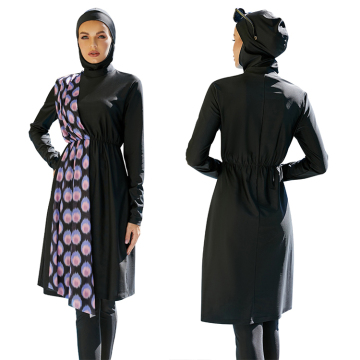 Wholesale Muslim Swimwear: Modest Printed Conservative Three-Piece Swimsuits for Summer Beach