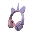 Venta al por mayor Wireless Unicorn Headphone Led para niñas