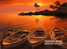 boat and sea painting