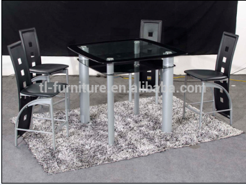 Black bar table and chair,cafe tables