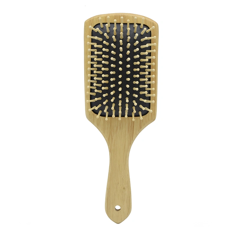 Custom Logo Wood Color Wooden Paddle Hair Brush Wholesale