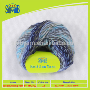 china fancy wolle factory SMB hot wholesale oeko tex quality 40g 50g skeins tops dyed 100% wool yarn for hand knitting