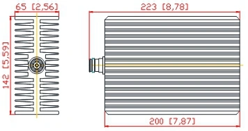 200W 3G 50 Ohm 4.3-10 Female RF Dummy Load