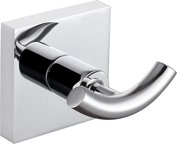 Double Chrome Bathroom Towel Hook Rack