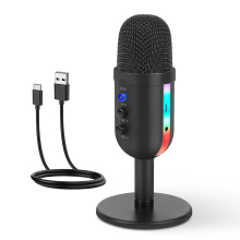 RGB Condenser Studio Recording Microphone for YouTube and USB Gaming