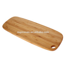 Eco-friendly Bamboo wooden cutting board oval shape vagatable cutting broad with handle