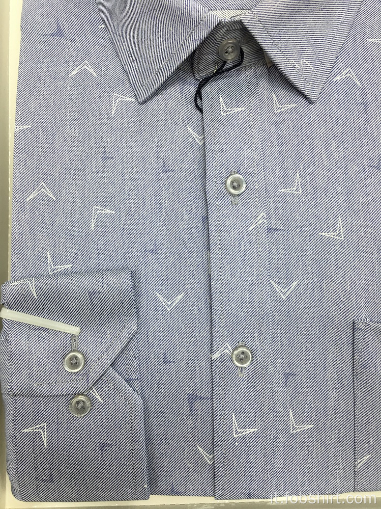 Camicia da lavoro tinta in filo