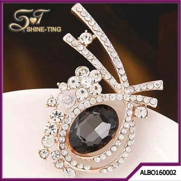 Yiwu decorative rhinestone brooch for girls