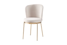 Elegant Curved Back Gold Leg Chairs for Kitchen
