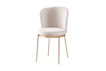 Elegant Curved Back Gold Leg Chairs for Kitchen