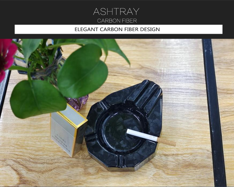 Forged Carbon Composite Luxury Gift Accessories Custom Carbon Cigar Ashtray for Gentleman 2022