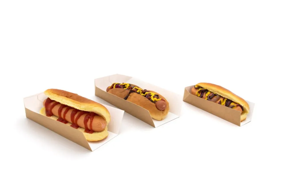 紙製ホットドッグトレイ paper hot dog trays