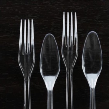 Transparent Heavy Duty PS Plastic Cutlery Spoon Fork Knife