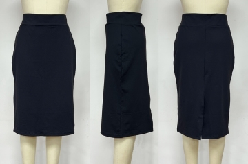 Women Solid High Waist Pencil Skirts