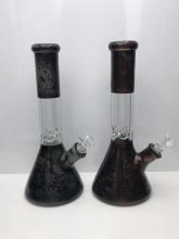 Thick High Borosilicate Art Glass Beaker Bongs