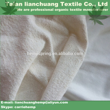 French terry made of 55% hemp 45% organic cotton, organic hemp terry fabric, hemp organic cotton french terry