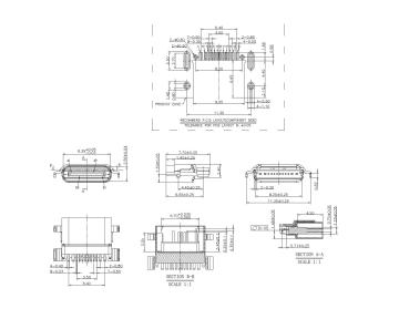 Female Waterproof 90° SMT Offset SMT Stretch