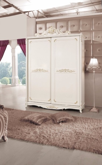 White wood contemporary style steel almirah designs simple wardrobe designs