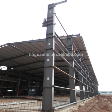 Galvanzied purling braced building h beam steel structure house