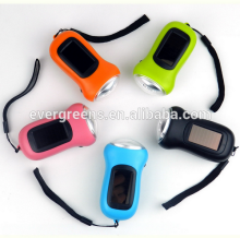 Colorful manual dynamo flashlight, 3 led hand crank flashlight
