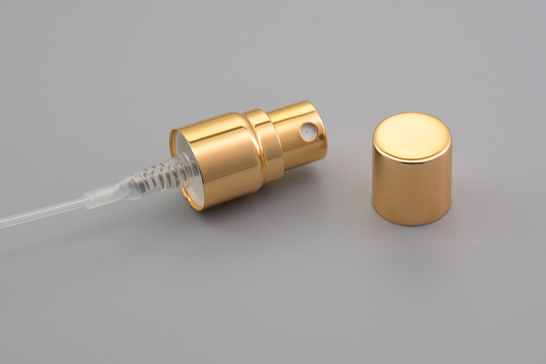 Pulverizador de névoa fina de alumínio dourado brilhante 12/410 12/410 Shiny Gold Aluminum Fine Mist Sprayer