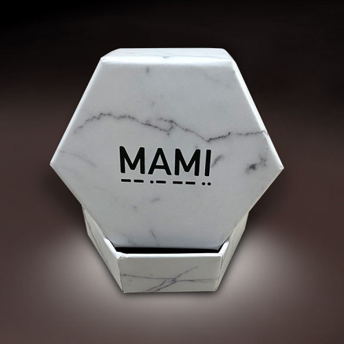 Hexagon Custom Logo Marble Jewellery Gift Box