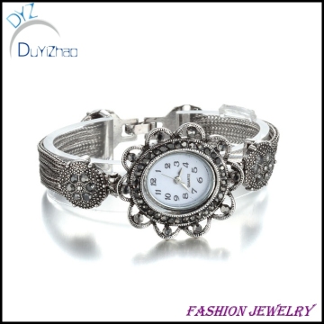 New design electronic rope bracelet watch with diamond for female