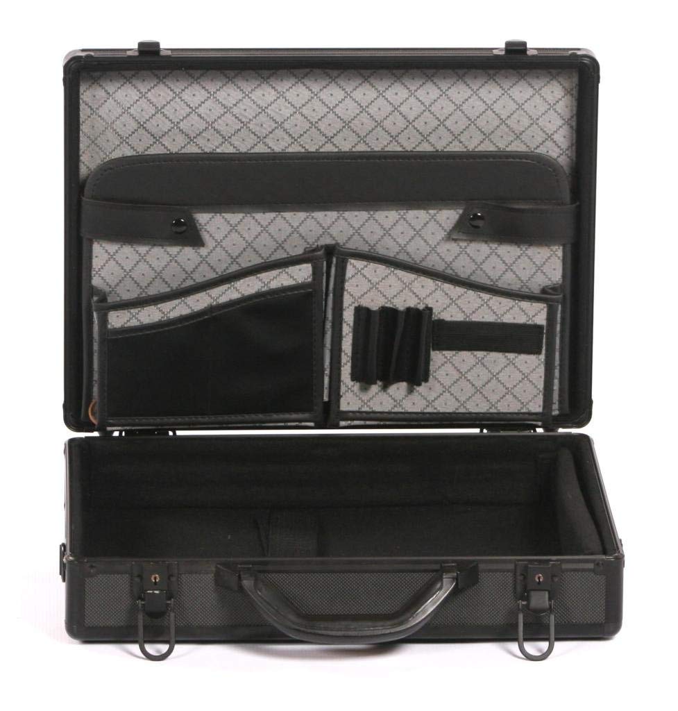 Aluminium Business Laptop Flight Case Briefcase Storage Box Bag Black