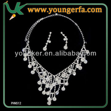 Latest Fashion Rhinestone Bride Necklace & Earring Set