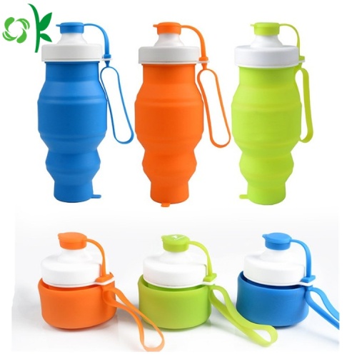 Fashionabla Foldable Silicone Travel Camping Cup med lock