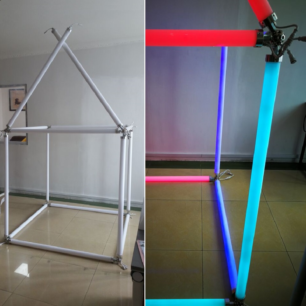 Pilnas krāsas DMX vadības 3D digitālā LED caurule