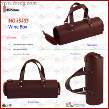 750ml merlot leather wine carrier