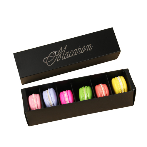 gaveta de macaron personalizado com 6 pacotes caixa de embalagem de macarons