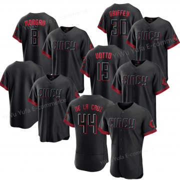 2024 Cincinnati Reds City Connect Stitched Jerseys: Elly De La Cruz #44, Joey Votto #30, Barry Larkin #11