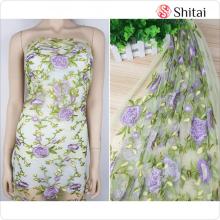 colorful embroidered guipure lace