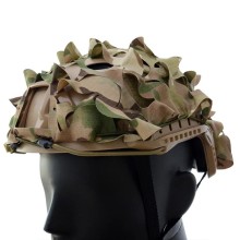 CS Game Fast Tactical Helmet with Camouflage Ghillie Suit